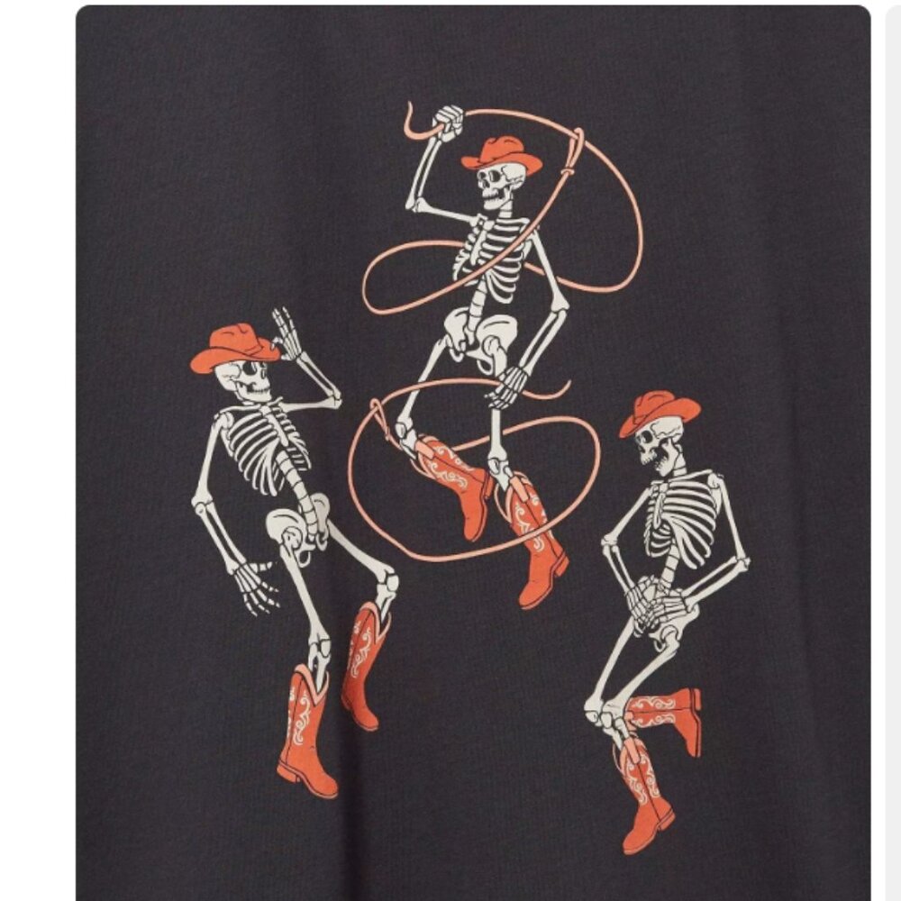 TORRID Cowboy Skeletons Heritage Jersey Dolman Embellished Tee Western Halloween - Picture 7 of 9